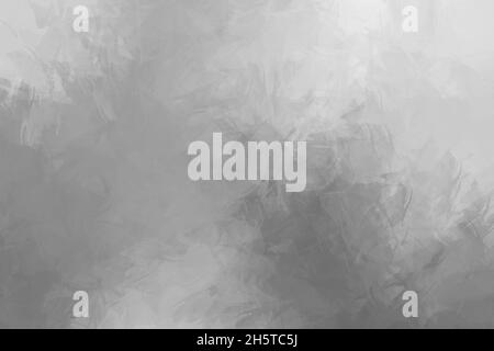 Rough grunge overlay background in grey shades Random paint splashes on canvas Contemporary artwork Stock Photo