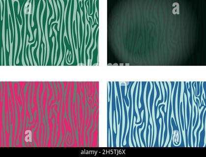 Set of four bright colored abstract backgrounds with graphic elements Stock Vector