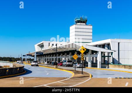 Jackson, MS - October 31, 2021: Jackson Medgar Wiley Evers International Airport Stock Photo