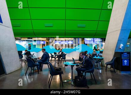 Glasgow, Scotland, UK. 11th November 2021. Day twelve of the UM COP26 climate summit in Glasgow. Pic; Interior of the Ovo Hydro which is used as the Active Zone at COP26.   Iain Masterton/Alamy Live News. Stock Photo