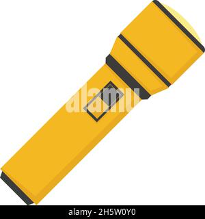 flat style electric torch on a white background Stock Vector