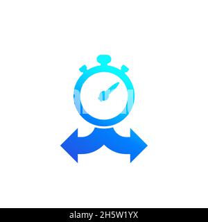 Time to choose icon on white Stock Vector