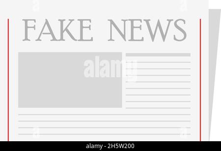 fake news newspaper in flat style, vector illustration Stock Vector