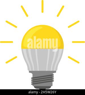 eco friendly glowing LED bulb in flat style Stock Vector