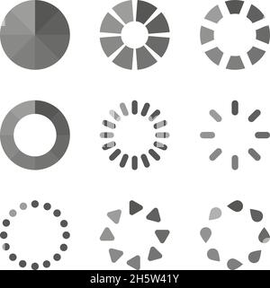 Loading process icons set, cartoon style Stock Vector Image & Art - Alamy