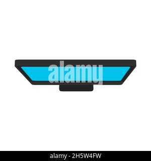 Device blank top monitor view display. Screen design computer web on your vector site responsive illustration Stock Vector