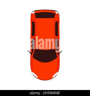 Icon vehicle illustration car transport vector top view auto automobile for transportation, car flat icon. City car Stock Vector