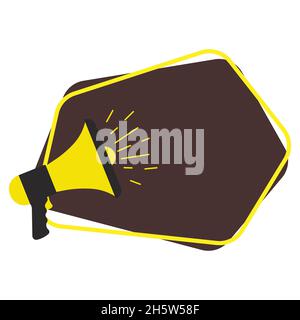 Referral and badges. Shopping friends badge with megaphone isolated sticker refer program referral recommendations or salesperson icon business market Stock Vector
