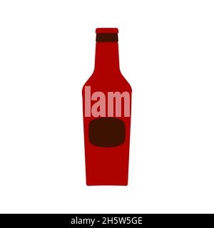 Bottles glass brewery. Main bottles consisting big beer on glass bottles illustration pattern with gourmet isolated background. Identical theme lid ac Stock Vector