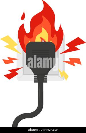 fire rosette on fire, vector in flat style Stock Vector
