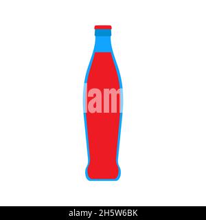 Cartoon vitamin soda drink isolated white background can glass bottle. Flat water natural on bottle. Vector style illustration soft sparkling juice be Stock Vector