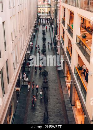 Inside a shopping center in Riga Stock Photo