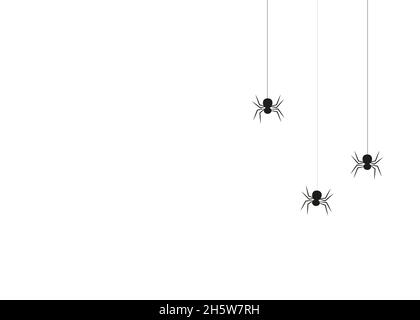 helloween spiders and web in flat style, vector illustration Stock Vector