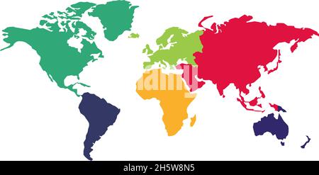 Continents, great design for any purposes. Worldwide vector illustration Stock Vector