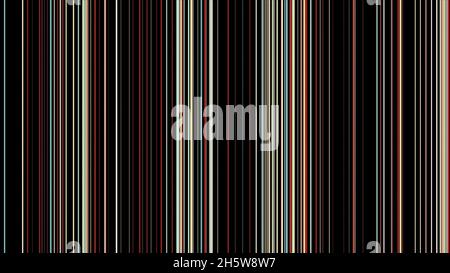 Quick motion of multicolored neon bright lines moving horizontally on the black background. Seamless looping abstract background animation. Stock Photo