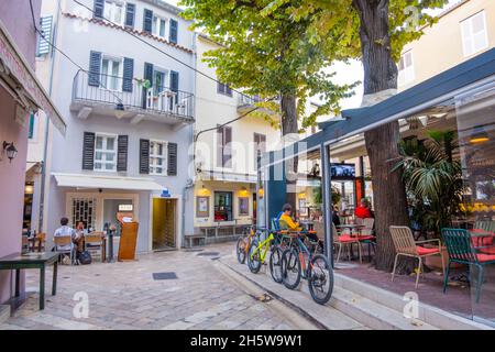 Cafe bar Cult, old town, Zadar, Croatia Stock Photo