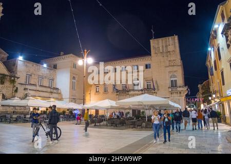 Narodni trg, old town, Zadar, Croatia Stock Photo