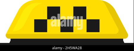 Taxi yellow flat sign symbol. Isolated vector icon illustration. Stock Vector