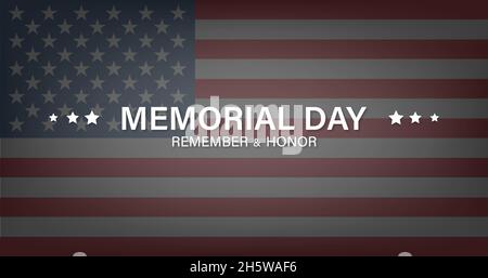 Memorial Day. American flag background vector illustration Stock Vector