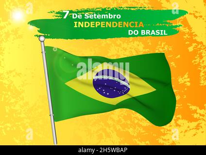 7 de setembro independencia do brasil, Illustration Independence Day of Brazil. Vector Stock Vector