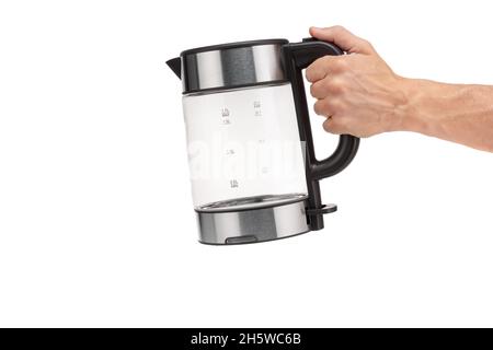 https://l450v.alamy.com/450v/2h5wc6b/a-hand-holds-a-glass-electric-modern-transparent-kettle-on-a-white-background-close-up-2h5wc6b.jpg