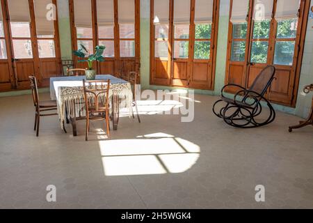 Barcelona, Spain - September 19, 2021: Inside of Hospital of the Holy Cross and Saint Paul (de la Santa Creu i Sant Pau) Stock Photo