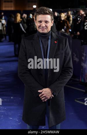 Jeremy Renner arrives for a special screening of Marvel Studio's Hawkeye, at the Curzon Hoxton. Picture date: Thursday November 11, 2021. Stock Photo
