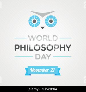 World Philosophy Day. November 21. Vector Illustration, Flat Design ...