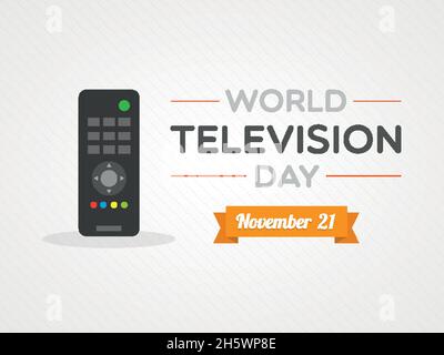 World Television Day. November 21. Vector illustration, flat design Stock Vector