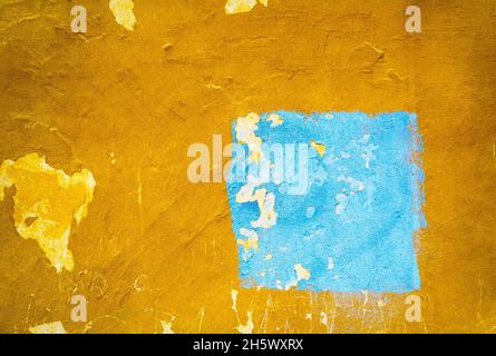 Abstract painted old cracked weathered cement wall background texture Stock Photo