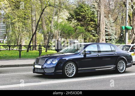 Kiev, UA -November 26, 2016. Bentley Continental Flying Spur Mansory on the road Stock Photo