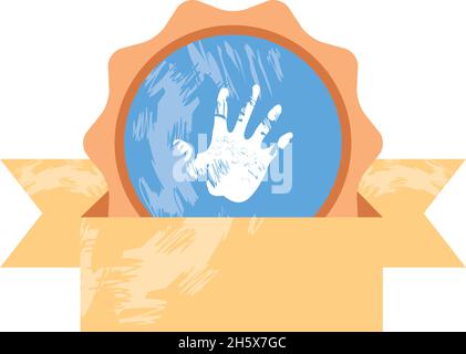human rights label Stock Vector