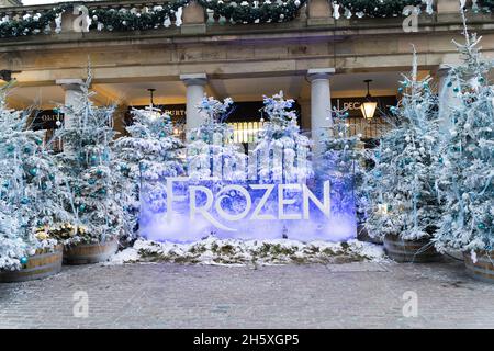 Frozen Musical decoration on Christmas tree Covent Garden London England UK Stock Photo