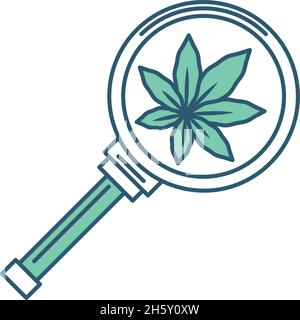 cannabis medical analyzing Stock Vector