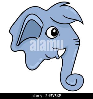 The head of an elephant with a laughing Stock Vector
