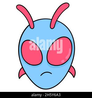 grasshopper superhero head Stock Vector