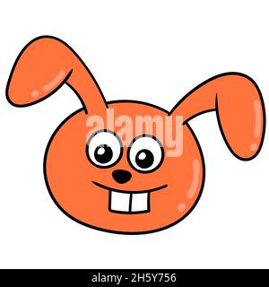 the head of the rabbit with the spiky tooth Stock Vector