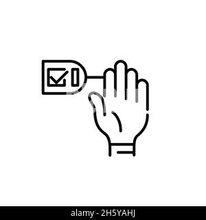 Blood sugar medical test line art icon. Pixel perfect, editable stroke Stock Vector