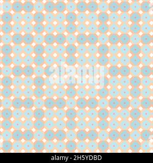 Pattern made of squares of various colors. It seems complicated, but it is regular, and it also causes optical illusion. Stock Vector