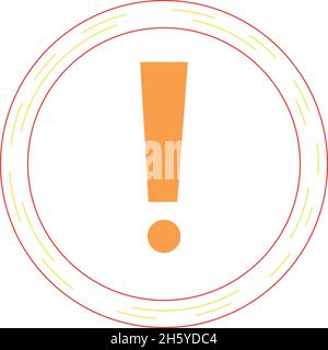 Exclamation mark in the circle. It can be used to alert risks or to focus attention. Stock Vector