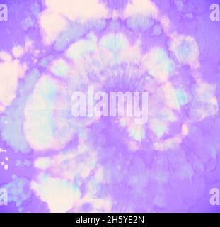 Purple Hippie Shirt. Abstract Circle Design. Stock Photo