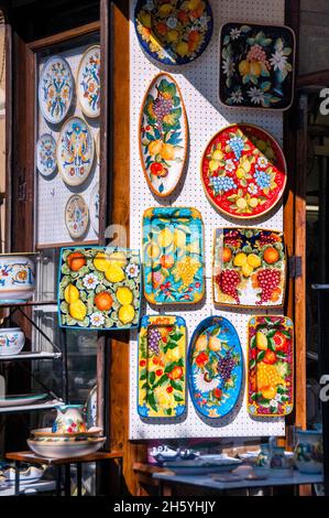 Colorful serving outlet platters