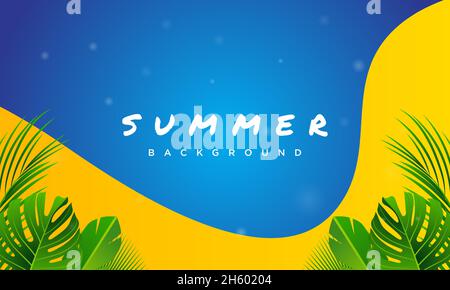 Summer Background Minimal Concept Stock Vector