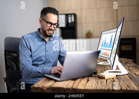 Business Data Analytics Dashboard And KPI Performance Stock Photo