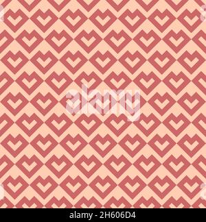Seamless Pattern vector design with a minimalist style with hearts in pastel pink colors. Background with a pink love pattern Stock Photo