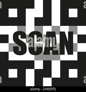 Qrcode scanning vector icon, qr code scan. Laser scanner isolated symbol illustration. Stock Vector
