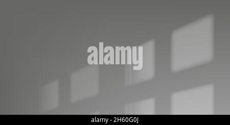 Shadow vector window overlay blurred shade sunshine concept mockup background illustration. Stock Vector