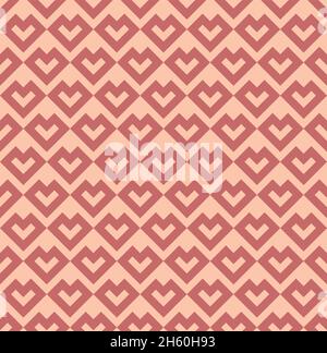 Seamless Pattern vector design with a minimalist style with hearts in pastel pink colors. Background with a pink love pattern Stock Vector