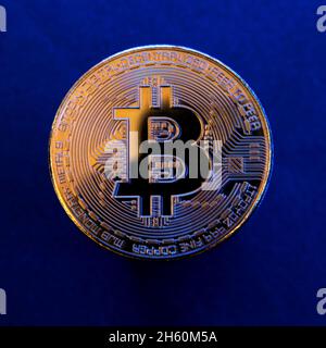 Bitcoin BTC coin digital crypto currency Stock Photo