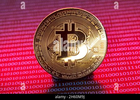 Bitcoin BTC coin digital crypto currency Stock Photo